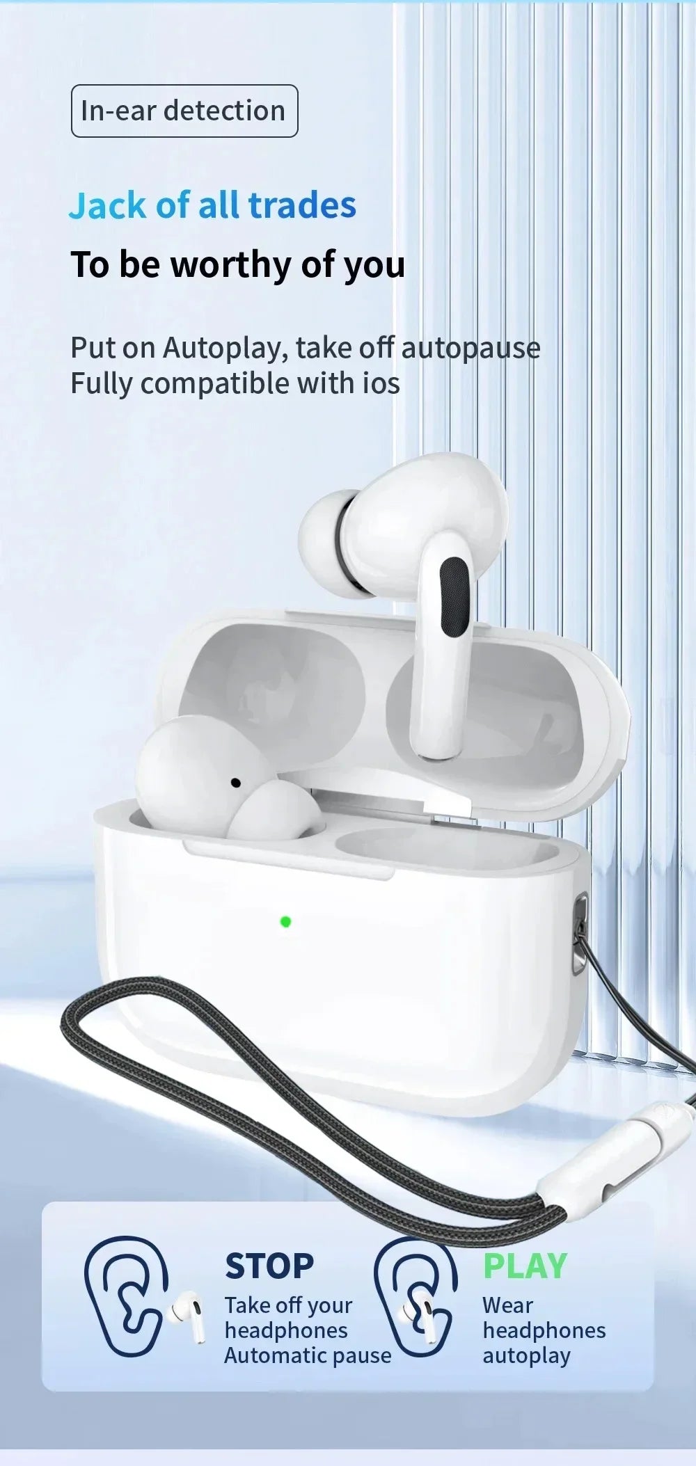 Bluetooth Mini Wireless Earbuds Active Noise Cancelling Sport Headsets Game Headphone for All phone