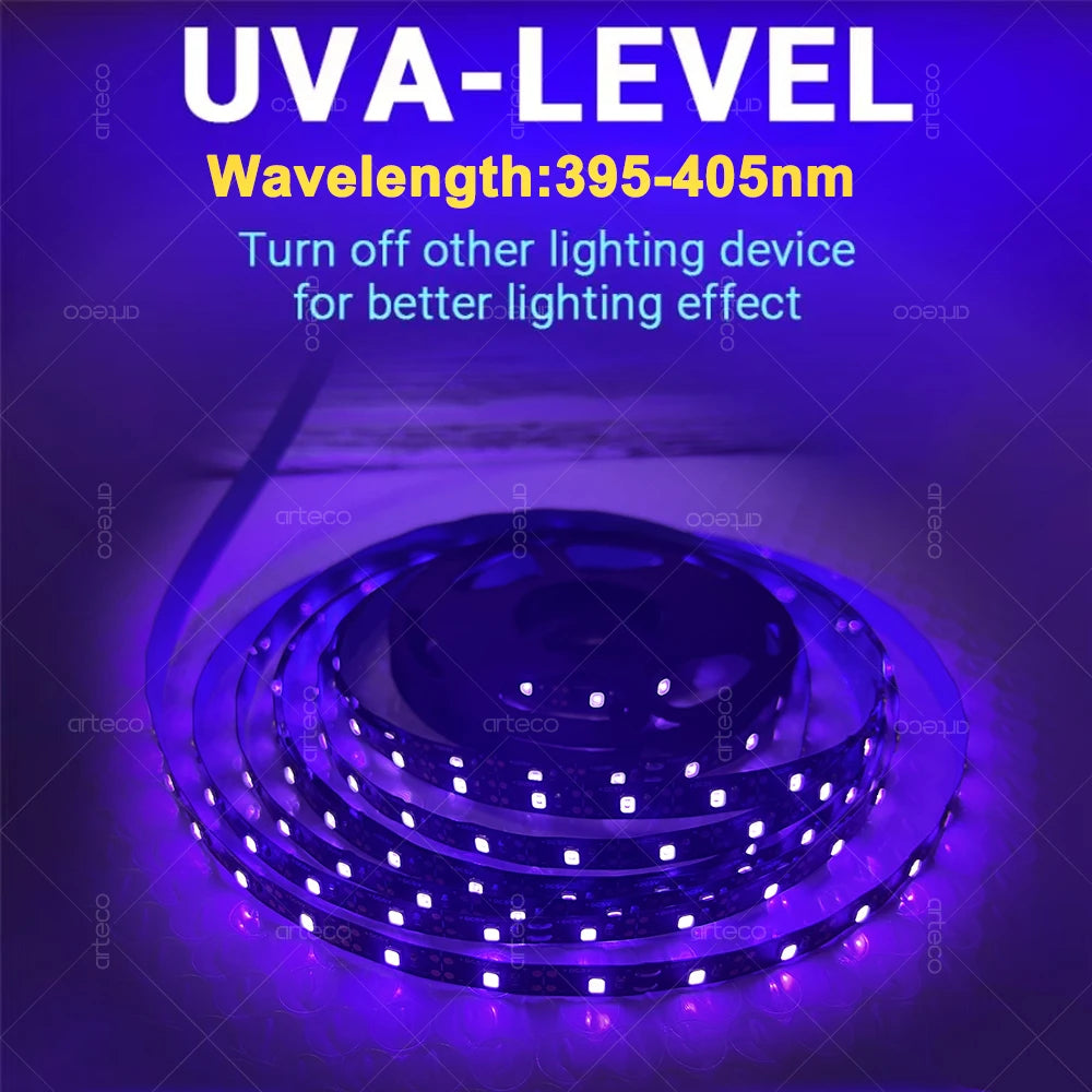 UV LED USB Strip Light Glow in Dark Led 385-400nm Ultraviolet UV Lamp For Funky Fluorescence Party Neon Posters